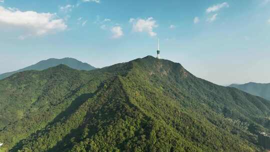 深圳航拍梧桐山深圳电视塔