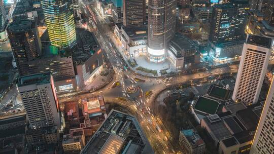 南京新街口_南京CBD_夜景延时