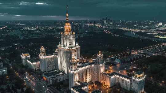 俄罗斯莫斯科城市航拍2