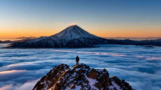 雪山风景 登山 户外探险