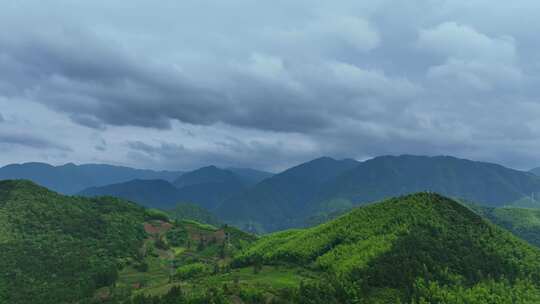 安徽黄山风景区山川国风水墨画航拍