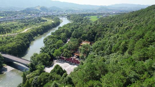 航拍湖南株洲炎帝陵5A景区