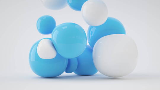 柔软的弹性球体3D渲染视频素材模板下载