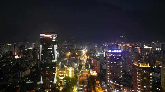 福建莆田夜景莆田商务区夜景