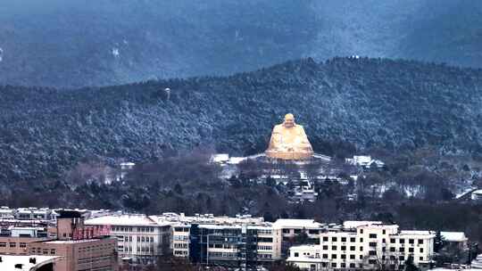 千佛山雪景航拍