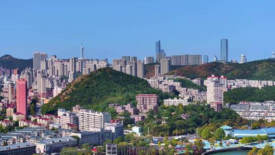 辽宁大连滨海城市风光