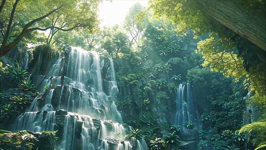 森林阳光大自然植物昆虫风景风光ai素材原