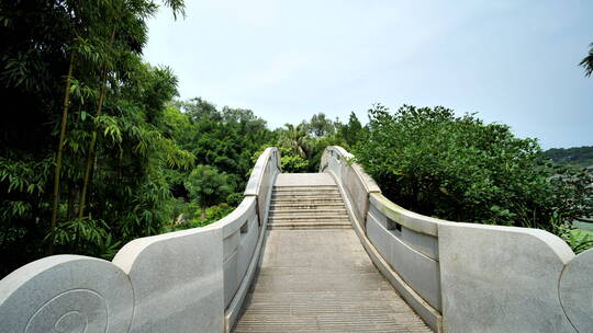 公园古石桥拱桥