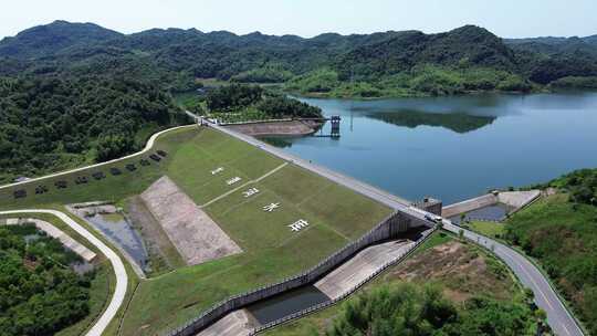 六安龙潭河水库航拍视频素材