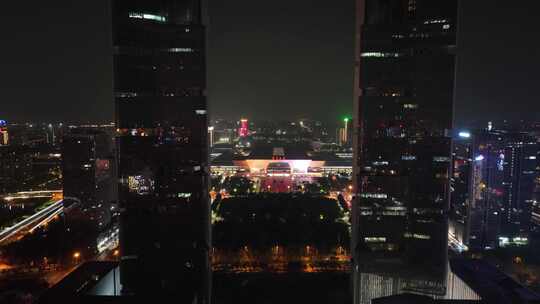 郑州双子塔夜景