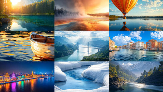 【大合集】水面湖面河面光影唯美风景风光3