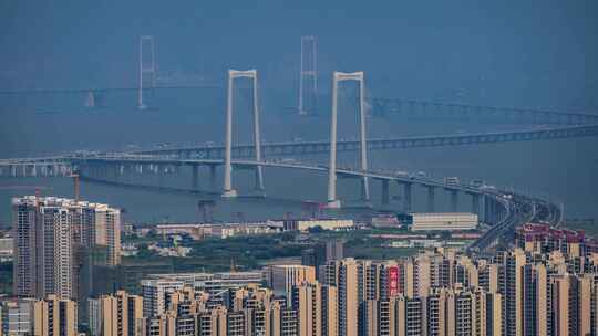 广东基建工程，深中通道，中山一侧，长焦