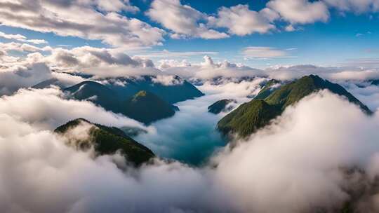 山峦云海全景