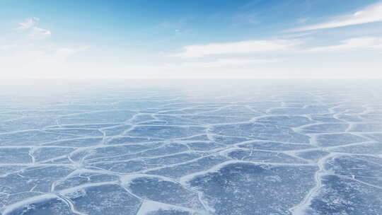 航拍海样冰面