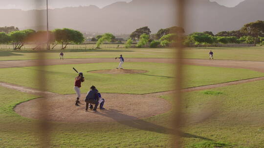 棒球 打棒球 体育 竞技 运动视频素材模板下载