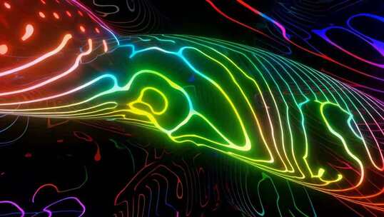 彩色线条动感抽象光影素材