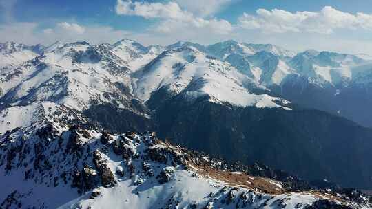 新疆天山 博格达峰 雪山航拍