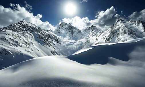 雪山自然风光全景