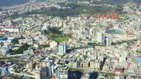 俯瞰南美洲厄瓜多尔首都基多