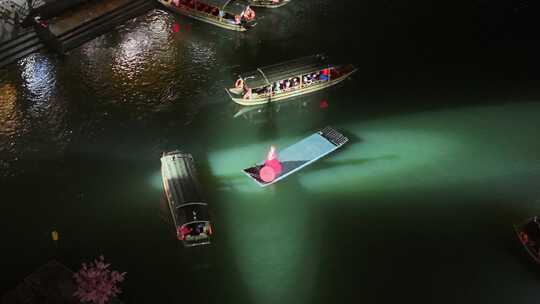 凤凰古城夜景航拍