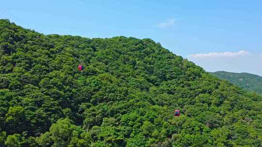 深圳盐田区东部华侨城大峡谷云海索道航拍