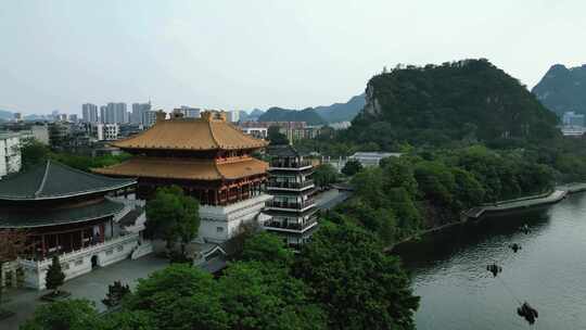 合集广西柳州文庙航拍