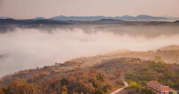 清晨云海山川延时摄影