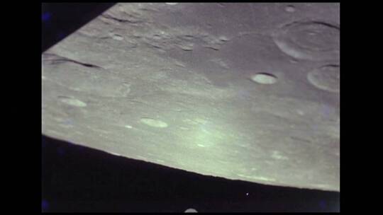 月球表面的特写镜头