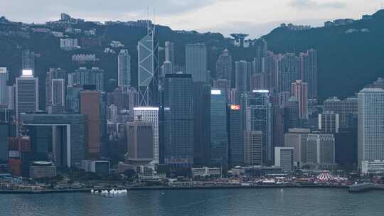 电影感香港维多利亚港日夜延时