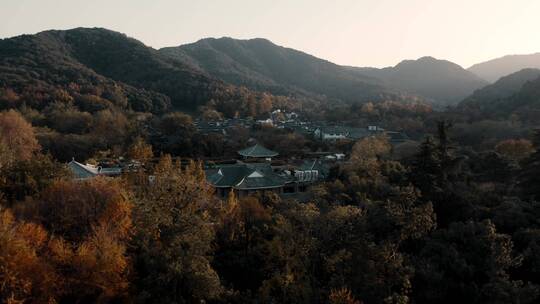 航拍灵隐寺