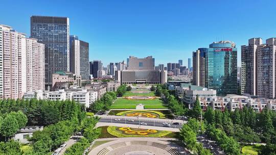 航拍-五月的风青岛市政府 开头结尾好用