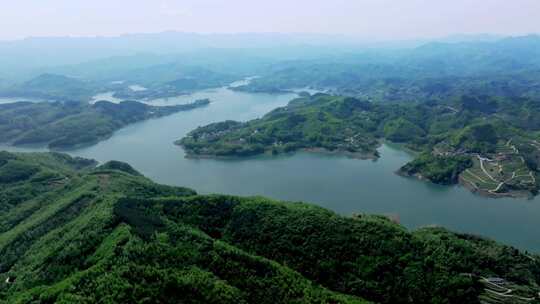 陕西安康瀛湖景区 汉江河流