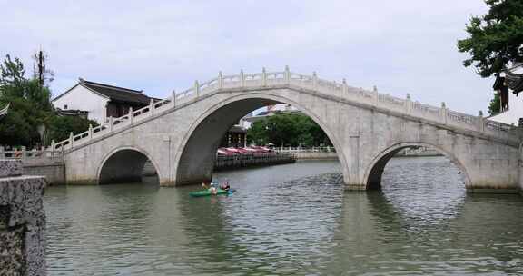 美丽河道 苏州斜塘老街建筑 好天气