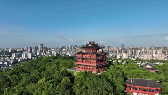 杭州城隍阁航拍镜头视频素材模板下载