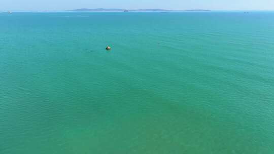 东海大海海边海水海浪沙滩海滩航拍风景唯美