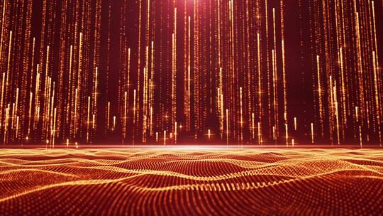金色科技粒子光线上升年会颁奖舞台视频素材模板下载