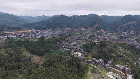 航拍少数民族侗寨程阳八寨