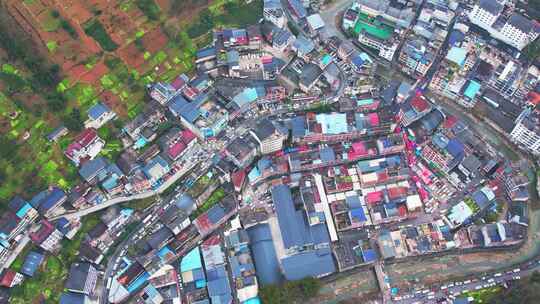 合集农村集市农贸市场农村赶集航拍