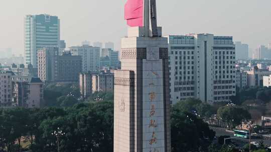 江西南昌八一广场城市建筑风光航拍视频素材模板下载