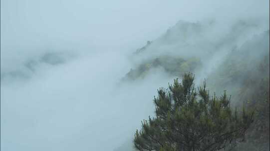 雨天大山云雾缭绕