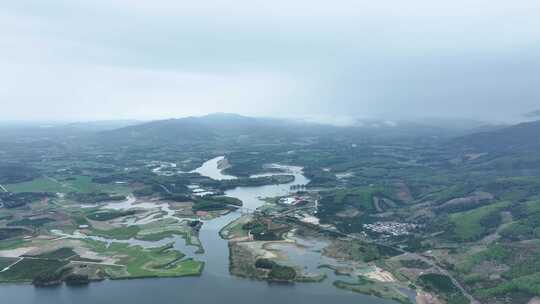 海南东方市昌化江航拍