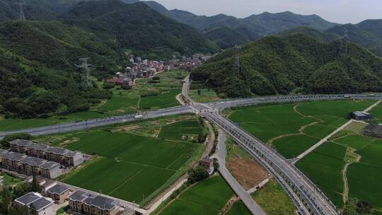 航拍浙江杭州萧山，富阳农村地区