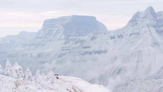 四川大瓦山雪景航拍合集