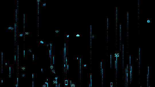 科技粒子元素-网络信号5G数字流