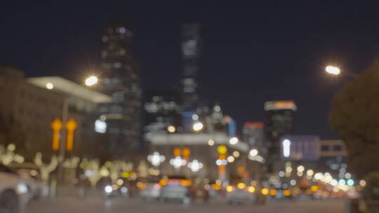 新年城市街道 新年城市夜景