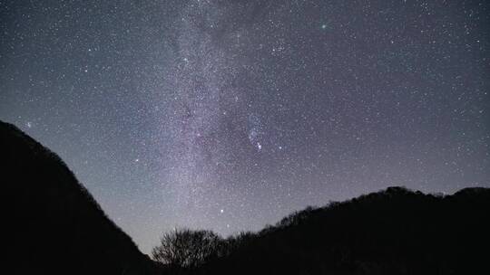 双子座流星雨银河星空火流星4k延时视频素材模板下载