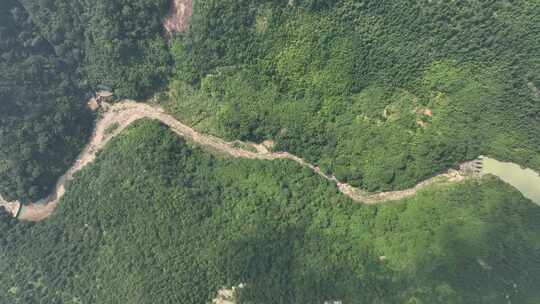 航拍福州寿山村寿山石山脉视频素材模板下载