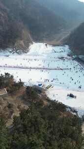 青岛北宅滑雪场航拍风光