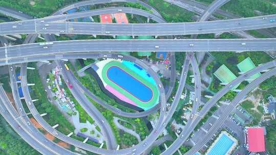 夜色中的贵州贵阳黔春立交桥