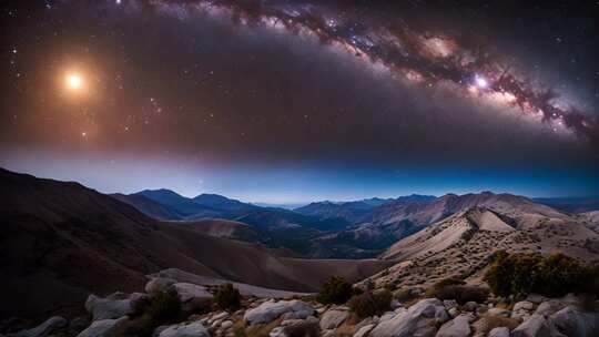 山脉星空全景